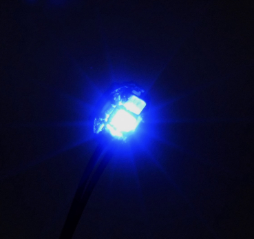 1 x 2 Rot zu Blau wechselnde LED mit 15 cm Verbindungskabel